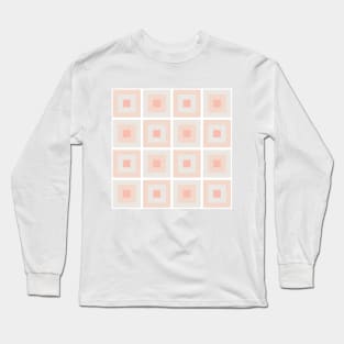 Pink Checkered Pattern Long Sleeve T-Shirt